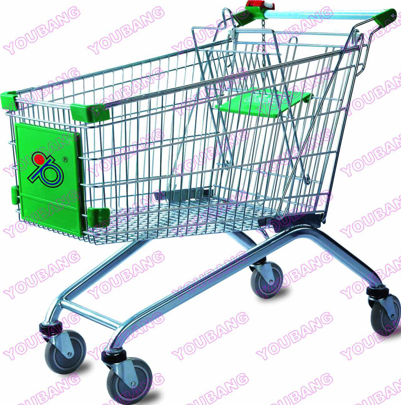 Zinc Plated Supermarket Shopping Trolley 