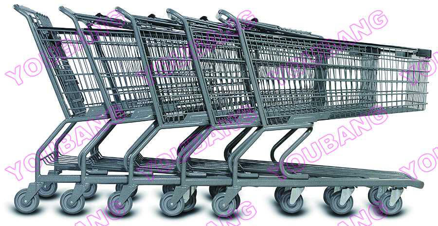 Metal Steel Shopping Cart in American Style 