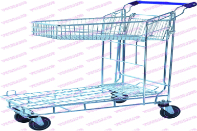 Zinc Plated Flat Trolley with Large Capacity