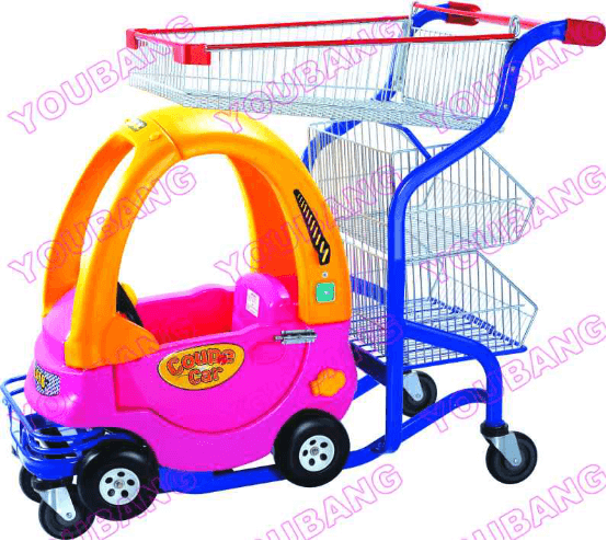 Powder Coated Children Supermarket Shopping Trolley