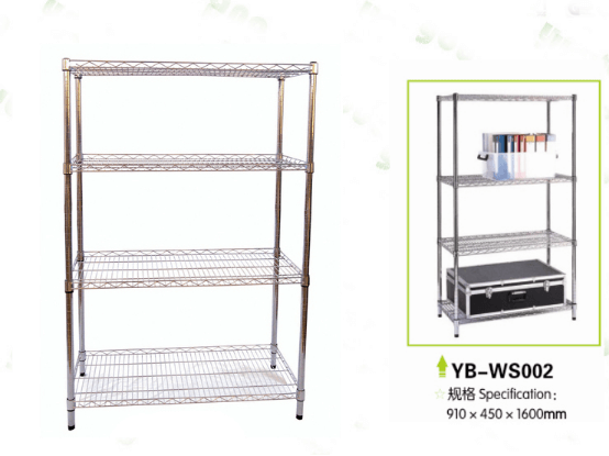 Heavy duty NSF 4 tier chrome wire shelf