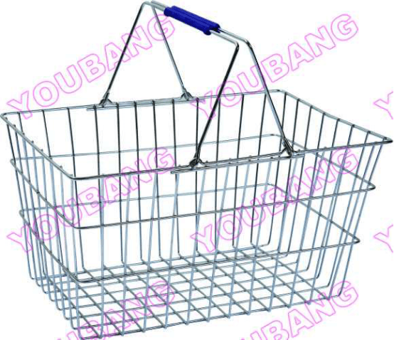 Metal Steel Shopping Basket with Two Handles
