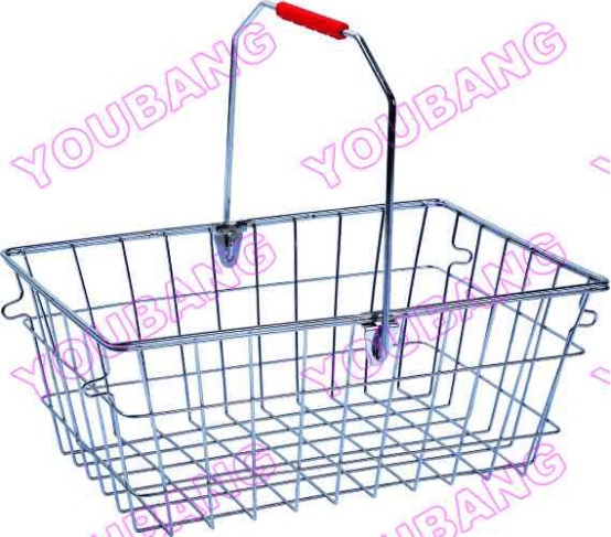 Metal Steel Shopping Basket with Single Handle