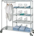 Add wire clothes rack on wheels to your office,be more convenient